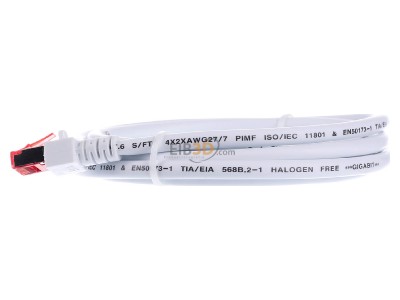 Ansicht rechts EFB-Elektronik EC6000 2m ws S/FTP Patchkabel Cat.6 2xRJ45 mit S/FTP 