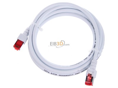 Ansicht oben vorne EFB-Elektronik EC6000 2m ws S/FTP Patchkabel Cat.6 2xRJ45 mit S/FTP 