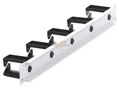 View top right Telegrtner H02025A0343 19 inch 5-rail patch panel, 
