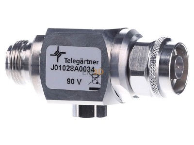 Frontansicht Telegrtner J01028A0034 N-berspannungsableiter (M-F) 90V 50Ohm 