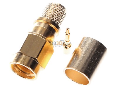 Ansicht oben vorne Telegrtner J01150A0611 SMA-Kabelstecker cr/cr AU G30 (1.5/3.8) 