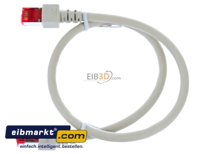 Ansicht oben rechts EFB-Elektronik EC6000 0,5m gr S/FTP Patchkabel Cat.6 2xRJ45 mit S/FTP 