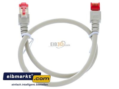 Ansicht oben hinten EFB-Elektronik EC6000 0,5m gr S/FTP Patchkabel Cat.6 2xRJ45 mit S/FTP 