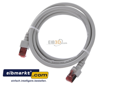 Ansicht oben vorne EFB-Elektronik EC6000 1,5m gr S/FTP Patchkabel Cat.6 2xRJ45 mit S/FTP 