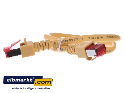 Frontansicht EFB-Elektronik EC6000 0,5m ge S/FTP Patchkabel Cat.6 2xRJ45 mit S/FTP 