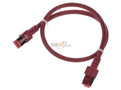 Ansicht oben vorne EFB-Elektronik EC6000 0,5m rt S/FTP Patchkabel Cat.6 2xRJ45 mit S/FTP 