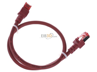 Ansicht oben hinten EFB-Elektronik EC6000 0,5m rt S/FTP Patchkabel Cat.6 2xRJ45 mit S/FTP 