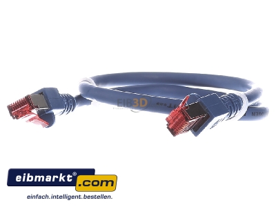 Front view EFB-Elektronik EC6000 0,5m bl S/FTP RJ45 8(8) Patch cord Cat.6 0,5m 
