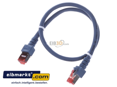 Ansicht oben vorne EFB-Elektronik EC6000 0,5m bl S/FTP Patchkabel Cat.6 2xRJ45 mit S/FTP 