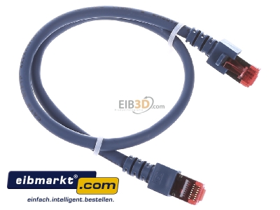 View top left EFB-Elektronik EC6000 0,5m bl S/FTP RJ45 8(8) Patch cord Cat.6 0,5m 
