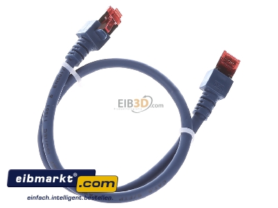 Top rear view EFB-Elektronik EC6000 0,5m bl S/FTP RJ45 8(8) Patch cord Cat.6 0,5m 
