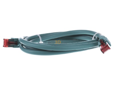 Frontansicht EFB-Elektronik EC6000 1,5m gn S/FTP Patchkabel Cat.6 2xRJ45 mit S/FTP 