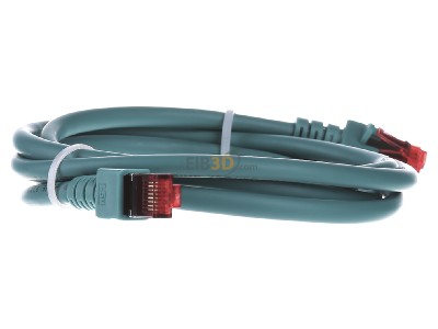 Ansicht links EFB-Elektronik EC6000 1,5m gn S/FTP Patchkabel Cat.6 2xRJ45 mit S/FTP 