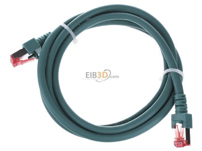 Ansicht oben vorne EFB-Elektronik EC6000 1,5m gn S/FTP Patchkabel Cat.6 2xRJ45 mit S/FTP 