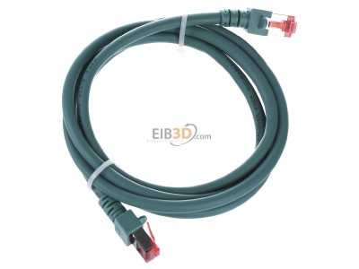 Ansicht oben links EFB-Elektronik EC6000 1,5m gn S/FTP Patchkabel Cat.6 2xRJ45 mit S/FTP 