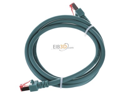 Ansicht oben rechts EFB-Elektronik EC6000 1,5m gn S/FTP Patchkabel Cat.6 2xRJ45 mit S/FTP 