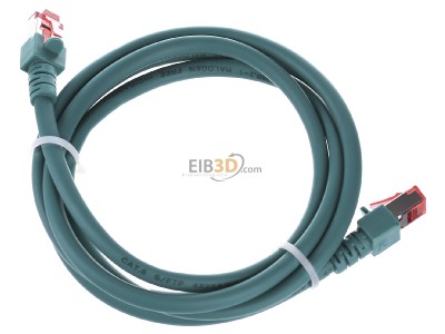 Ansicht oben hinten EFB-Elektronik EC6000 1,5m gn S/FTP Patchkabel Cat.6 2xRJ45 mit S/FTP 