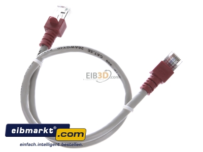 Top rear view EFB-Elektronik K5450.0,5 RJ45 8(8) Patch cord Cat.5E 0,5m
