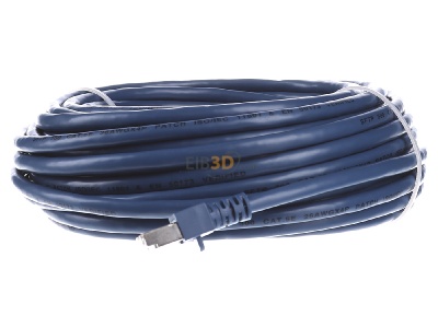 Ansicht links EFB-Elektronik EC5000 15m bl SF/UTP Patchkabel Cat.5e 2xRJ45 mit SF/UTP 