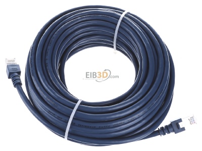 View up front EFB-Elektronik EC5000 15m bl SF/UTP RJ45 8(8) Patch cord Cat.5E 15m 
