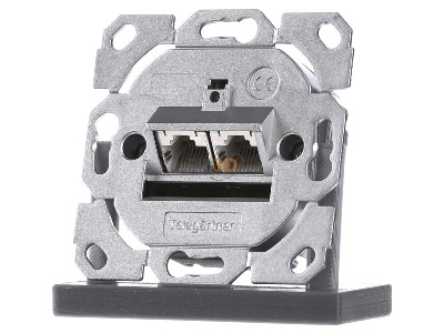 Front view Telegrtner J00020A0388 2x RJ45 8(8) Data outlet Cat.5E 
