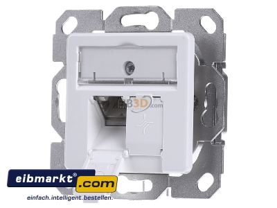 Front view Telegrtner J00020A0393 RJ45 8(8) Data outlet 6A (TIA) white
