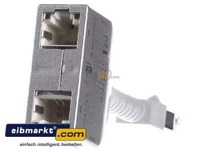 Front view Metz Connect 130548-01-E Set Cable sharing adapter RJ45 8(8) 
