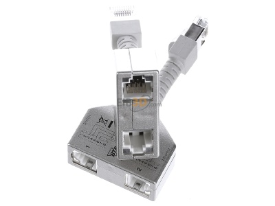 Ansicht oben vorne Metz Connect 130548-02-E Set Cable-sharing-Adapter Ethernet/ISDN 