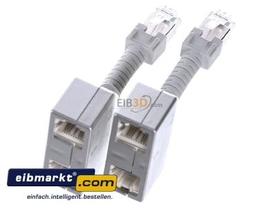 View up front Metz Connect 130548-03-E Set Cable sharing adapter RJ45 8(8) - 
