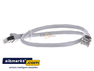 Frontansicht Telegrtner L00000A0072 Patchkabel S/FTP 6A gr 0,5m 1x180Grd 