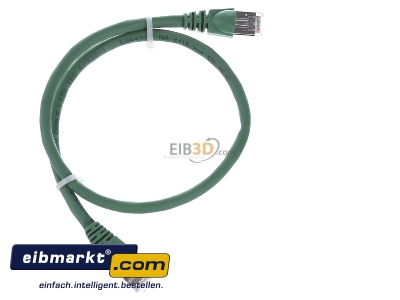 Ansicht oben links Telegrtner L00000A0073 Patchkabel S/FTP 6A gn 0,5m 1x180Grd 