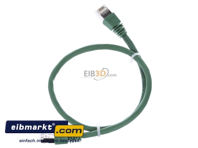 Ansicht oben rechts Telegrtner L00000A0073 Patchkabel S/FTP 6A gn 0,5m 1x180Grd 