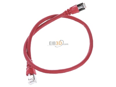 Ansicht oben links Telegrtner L00000A0074 Patchkabel S/FTP 6A rt 0,5m 1x180Grd 