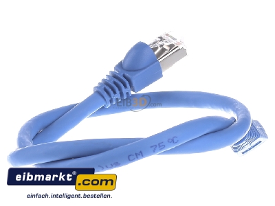 Back view Telegrtner L00000A0075 RJ45 8(8) Patch cord 6A (IEC) 0,5m
