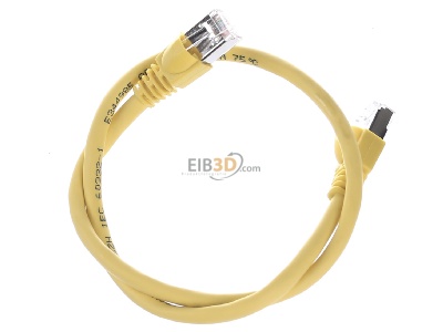 Ansicht oben hinten Telegrtner L00000A0076 Patchkabel S/FTP 6A ge 0,5m 