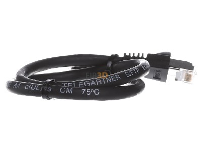 Back view Telegrtner L00000A0077 RJ45 8(8) Patch cord 6A (IEC) 0,5m 
