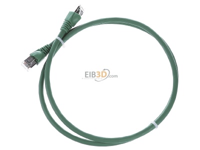 Ansicht oben rechts Telegrtner L00000A0082 Patchkabel S/FTP 6A gn 1,0m 1x180Grd 