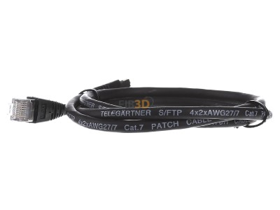 View on the right Telegrtner L00000A0086 RJ45 8(8) Patch cord 6A (IEC) 1m 
