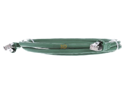 Frontansicht Telegrtner L00001A0085 Patchkabel S/FTP 6A gn 2,0m 1x180 