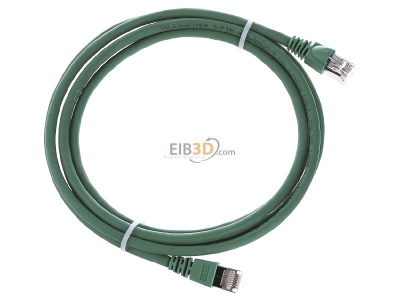 Ansicht oben links Telegrtner L00001A0085 Patchkabel S/FTP 6A gn 2,0m 1x180 