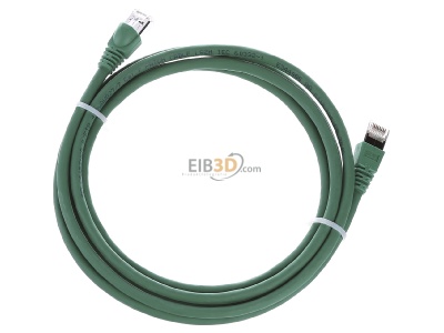 Ansicht oben hinten Telegrtner L00001A0085 Patchkabel S/FTP 6A gn 2,0m 1x180 