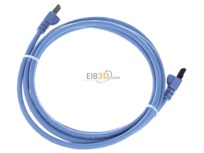 Top rear view Telegrtner L00001A0087 RJ45 8(8) Patch cord 6A (IEC) 2m 
