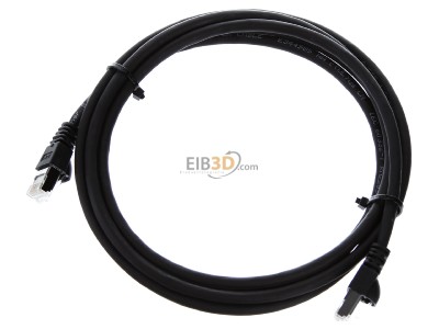 Ansicht oben vorne Telegrtner L00001A0089 Patchkabel S/FTP 6A sw 2,0m 