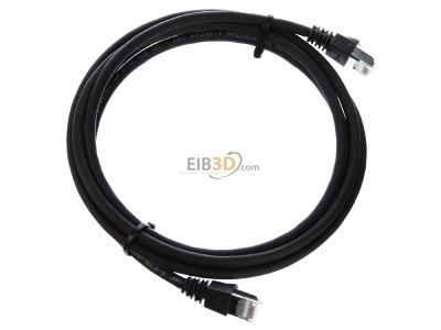 Ansicht oben links Telegrtner L00001A0089 Patchkabel S/FTP 6A sw 2,0m 