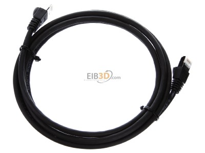 Ansicht oben hinten Telegrtner L00001A0089 Patchkabel S/FTP 6A sw 2,0m 