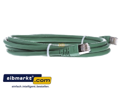Ansicht links Telegrtner L00002A0113 Patchkabel S/FTP 6A gn 3,0m 1x180Grd 