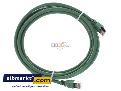 Ansicht oben links Telegrtner L00002A0113 Patchkabel S/FTP 6A gn 3,0m 1x180Grd 