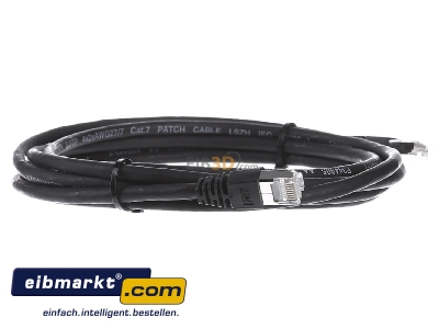 Ansicht links Telegrtner L00002A0117 Patchkabel S/FTP 6A sw 3,0m 1x180Grd 