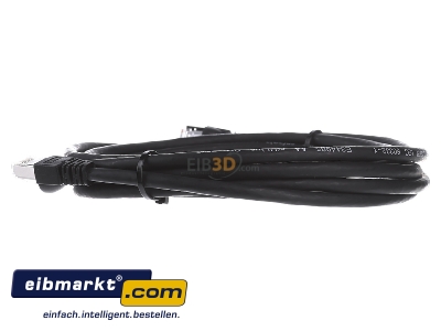 Ansicht rechts Telegrtner L00002A0117 Patchkabel S/FTP 6A sw 3,0m 1x180Grd 