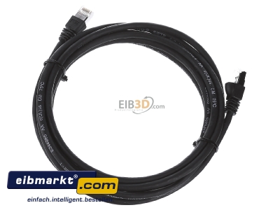 Ansicht oben hinten Telegrtner L00002A0117 Patchkabel S/FTP 6A sw 3,0m 1x180Grd 